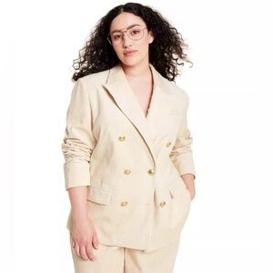 Rowing Blazers x Target Cream Corduroy Double Breasted Blazer XXL